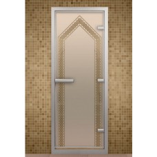 Дверь для турецкой бани, серия "Чайхана", стекло бронза